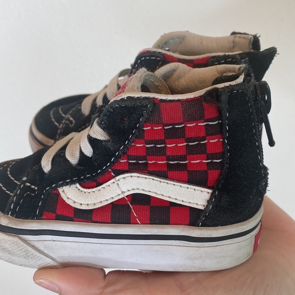 Vans Checkered high top shoes size 4 - Picture 6 of 10